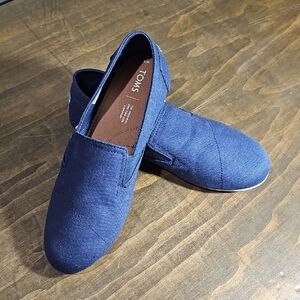 TOMS Navy Slip-On Loafers